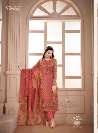 Glossy simar riha wholesale dress material market in gujarat